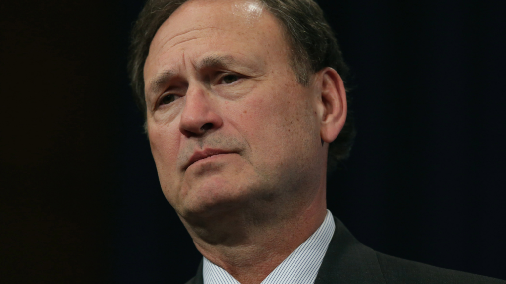 A close-up of U.S. Supreme Court Associate Justice Samuel Alito.