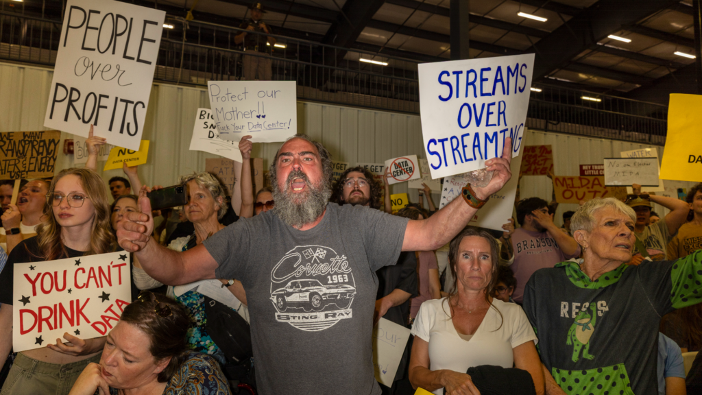 people protest against a data center proposed in utah
