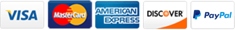 Available payment methods include Visa, Master Card, Discover, and Paypal.