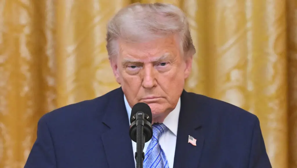 President Donald Trump speaks in the East Room of the White House, July 16, 2026, in Washington.