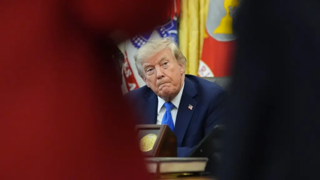 Donald Trump in the Oval Office.