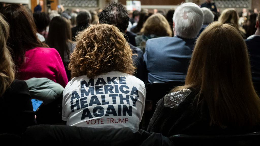 Supporters of Robert F. Kennedy, Jr., attended his confirmation hearing in Washington DC, on January 29, 2025.